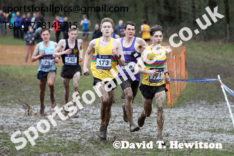 Mens under-20s 2018 British Inter Counties Cross Country Champs., Prestwold Hall, Loughborough. Photo: David T. Hewitson/Sports for All Pics
